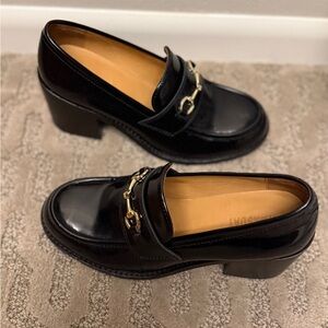 Thursday Boot Company Black Loafers with Gold Accent